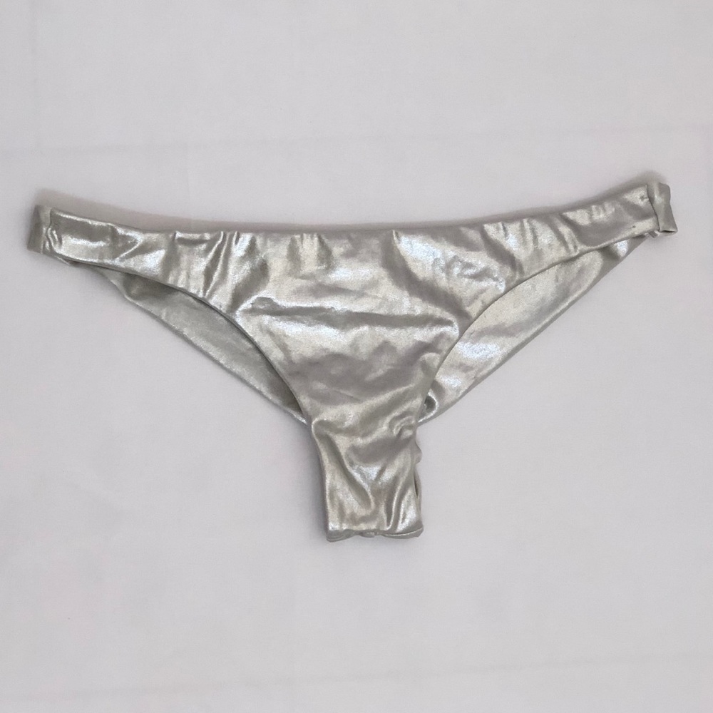 NWOT Billabong bikini bottom silver L